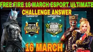 16 MARCH ESPORT ULTIMATE CHALLENGE ANSWER /Day 5 All Answer Esports Ultimate Challenge Event