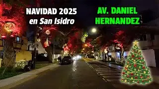 Así esta la AV DANIEL HERNANDEZ en SAN ISIDRO 🎄🎁 DECORACION NAVIDEÑA 🎄 NAVIDAD 2025 🎅