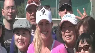 AFN Casey - Pro golfer Paula Creamer visits troops in Area I