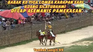 Babak Ke Tiga Lomba Karapan Sapi Ajang Silaturahmi Di Lap Asemanis Pamekasan. 