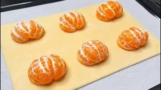 I surprised all the guests! Mandarin dessert in puff pastry in 10 minutes!