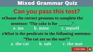 Mixed English Grammar quiz 🧠 l English Grammar Test l Grammar Guardian 💥