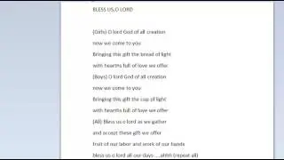 BLESS US,O LORD