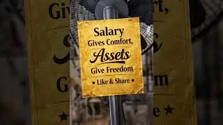 Salary Gives Comfort, Assets Give Freedom #FinancialFreedom #BuildAssets #MoneyLessons #SmartFinance