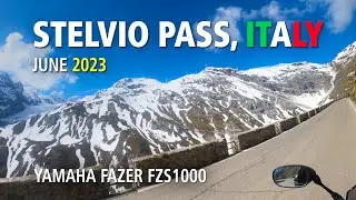 The Whole of the STELVIO PASS on a motorcycle. June 2023. Yamaha FZS1000