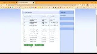 Online Timetable Work Schedule Maker in PHP
