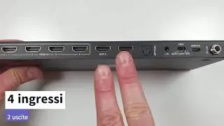 Matrice HDMI®, 4 In - 2 Out 4K@60Hz - Con Scaler - compatibile HDR - ARC - CT374/7