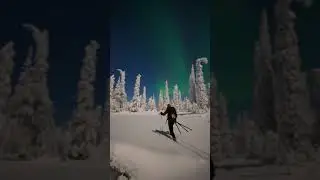 Финляндия. Ночная красота в Лапландии. Finland.  Night beauty in Lapland.