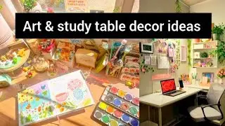 DIY Craft Studio Organizer/ Aesthetic Desk Setup/Study Table Organization Idea/Pegboard Storage Idea
