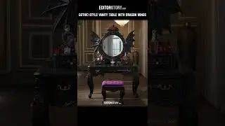 1921 Gothic style Vanity Table with Dragon Wings