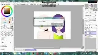 Как перекрасить  волосы в Easy Paint Tool Sai.