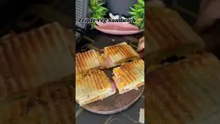 3 Layer Cheese Sandwich 🥪 #shorts #grilledsandwich #viralvideo #cooking