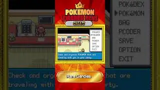 Pok&eacute;mon FireRed Plus Cheats List  | Master Balls, Rare Candies & Teleport #short #pokemon #gba