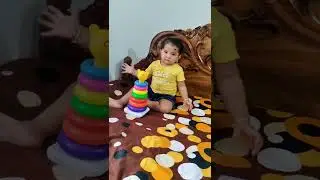 cute baby perfection in stacking ring toys 😍😘👌💝#shorts