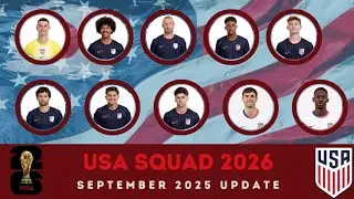 USA National Team Squad for FIFA World Cup 2026 | September 2025 Update 🇺🇸⚽
