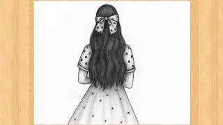 &ldquo;Easy Girl Back View Drawing | Pencil Sketch Tutorial Hindi & English | Trendy Art Official&rdquo;