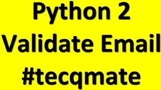 ⚡ Python Tutorial 🔥 Verify If Email Exists #tecqmate