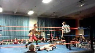 2CW Eddie Edwards off the top rope on Sami Callihan