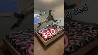 Making a Floating Bed for $50 + Motion Sensor LED Lights #ryanremodels #diy