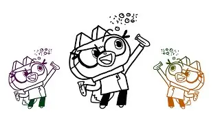 How to draw easy Dr. Fox Unikitty