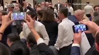 Macron And Trudeau Dance In Yerevan