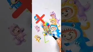 Fun Costume Muevelou Niddle Pop Pocoyo Nina Vad Boyz Line Art Challenge 2 #viral #trending #shorts