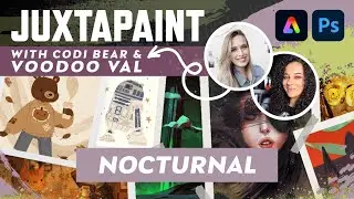 Juxtapaint: Nocturnal with Codi Bear & VooDoo Val