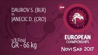 1/8 GR - 66 kg: S. DAUROV (BLR) df. D. JANECIC (CRO), 5-1