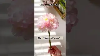 Tissue paper Flower | How to make a pink Peony using napkins