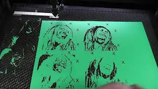 MULTILAYER STENCILS CARD CUT - BOB MARLEY -USING CO2 LASER - RJ STENCILS