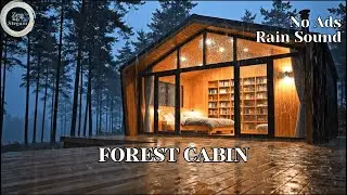 NO ADS Cozy Cabin Rain & Distant Thunder | Sleep Aid, Study, Relax. #sleepaid #rainsound