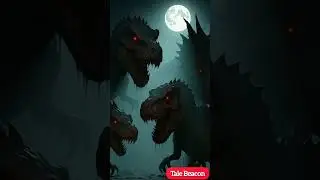 Scary Dinosaur in Haunted Jungle | Horror T-Rex with Glowing Eyes 👁️ #3danimation