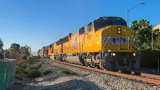 Union Pacific brand new SD59MX&rsquo;s lead locals around Milpitas!