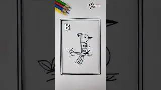 3 Easy drawing Technics with  B, Drawing with Alphabets#abcd#shorts@SARKAR ART & CRAFTS