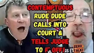 OUTTA Control CONTEMPTUOUS Defendant Tells Judge to F' OFF & Calls Him Names...Judge Makes Him Show!
