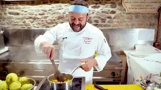 Recipe: Crostone with liver p&acirc;t&eacute; and Rugginosa di Romagna apples