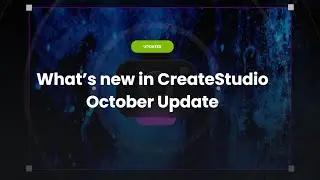 New Dynamic Camera Movements in CreateStudio - New Software Update for October 2020