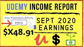 Udemy Income Report September 2020 | Deep Dive (Udemy Earnings)