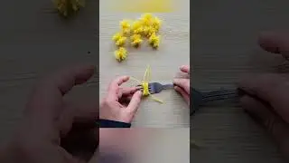 How To Make Pom Pom With Fork/ Pom pom Flowers Bouquet/Decor and Gift Idea / #DIY #pompom