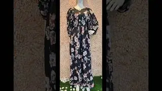 FLORAL PRINT LONG MAXI DRESS #shot #YUOTUBESHORTS #kurtis