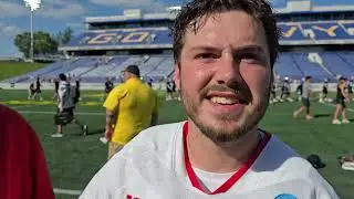 Logan McNaney after Maryland lacrosse win v Georgetown NCAAT 2025