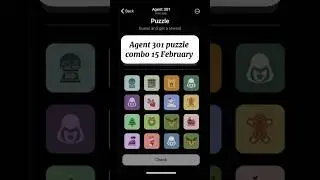 Agent 301 puzzle today 15 February | Agent 301 daily combo card | Agent 301 telegram #agent301puzzle
