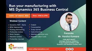 Webinar Microsoft Dynamics 365 Business Central ERP - Manufacturing
