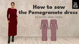 How To Sew a Semi-Fitted Dress | DIY a Midi Dress With a Tie At the Waist | Dress Sewing Pattern