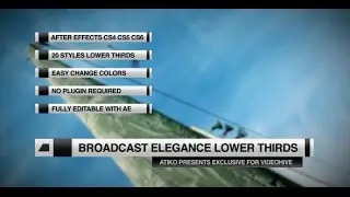 Broadcast Elegance Lower Thirds /// After Effects Template