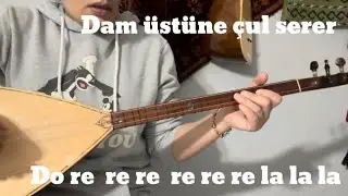 Dam üstüne çul serer solfej kolay bağlama dersi