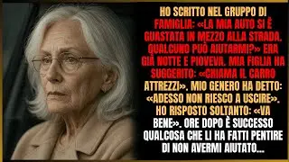 Ho avvisato per messaggio: 'Sono rimasto in strada, auto in panne, piove.' Lei: 'Chiama...'