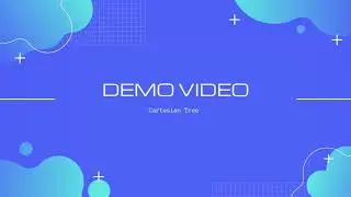 Demo video for the Cartesian tree visualization application
