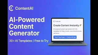 Create Content Instantly with ContentAI | AI Content Generator Tools