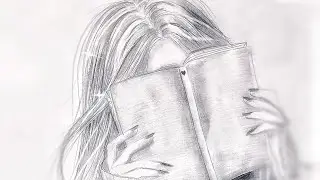 How to Draw a Girl Reading a Book | Easy Pencil Sketch ||&bull; Pencil palette 🎨